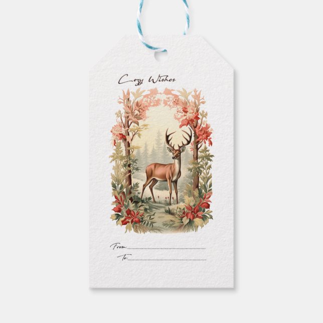 Etiqueta Para Presente Cozy Deseja Deer (Verso)