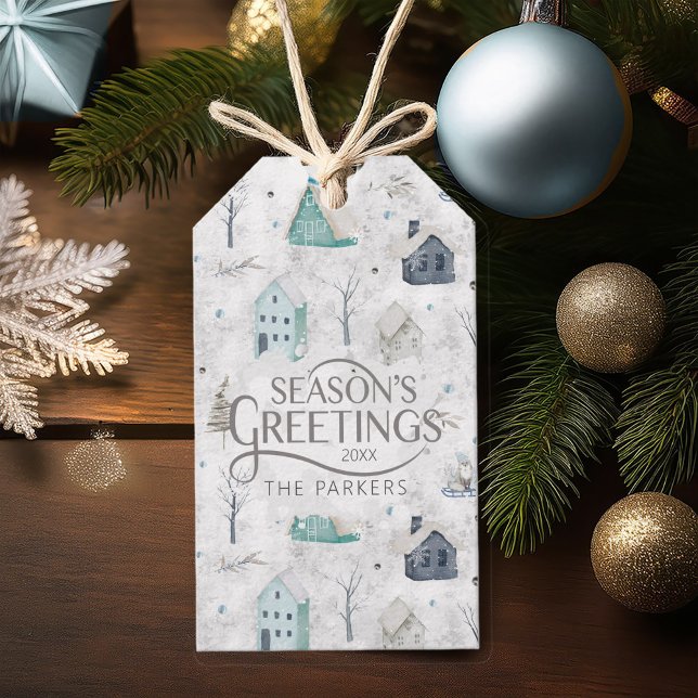 Etiqueta Para Presente Cozy Home Teal ID985 (Criador carregado)