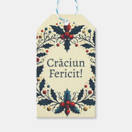 Etiqueta Para Presente Craciun fericit - Romênia - Mos craciun wreat