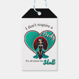 Etiqueta Para Presente Crânios de açúcar de chá e Rosas vermelhas