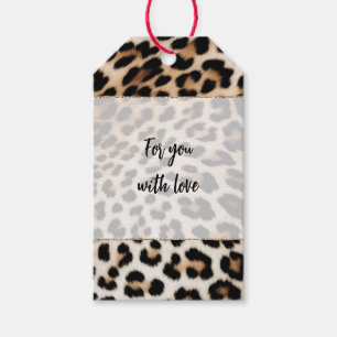 Etiqueta Para Presente Creme Black Leopardo Print