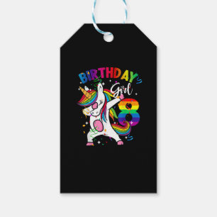 Etiqueta Para Presente Criança de 8 anos Oitavo Aniversário Dabbing Unico