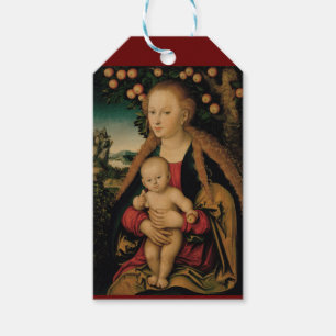 Etiqueta Para Presente Criança do Virgin sob a árvore de Apple Cranach