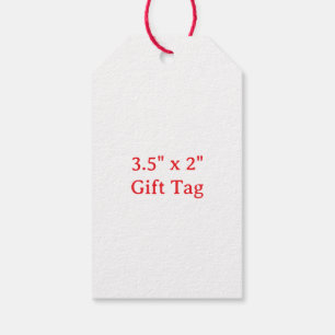 Etiqueta Para Presente Crie o seu próprio cordão vermelho 3,5" x 2"