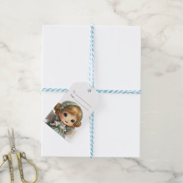 Etiqueta Para Presente Crie Seu Próprio Anjo Loiro Estrelado de Natal