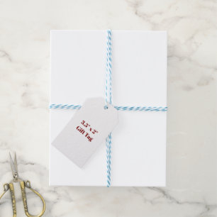 Etiqueta Para Presente Crie seu próprio cordão azul e branco de 8,9 cm x