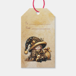 Etiqueta Para Presente Crie Seu Próprio Gnome de Natal Mágico e Alegre