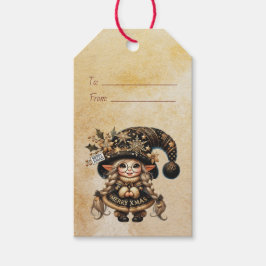 Etiqueta Para Presente Crie Seu Próprio Gnome de Natal Mágico e Espirituo