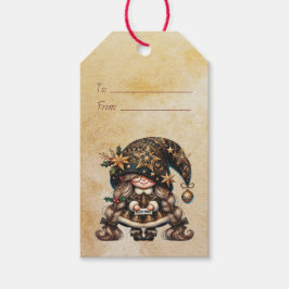 Etiqueta Para Presente Crie Seu Próprio Gnome de Natal Mágico e Feliz