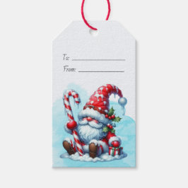 Etiqueta Para Presente Crie Seu Próprio Gnomo de Natal de Hortelã-Pimenta