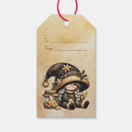 Etiqueta Para Presente Crie Seu Próprio Jarro de Cookies de Gnome de Nata