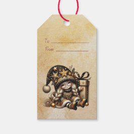 Etiqueta Para Presente Crie Seu Próprio Presente de Natal Mágico Gnome
