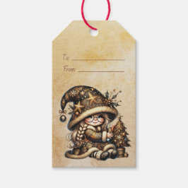 Etiqueta Para Presente Crie Sua Própria Árvore de Natal Mágica com Gnomos