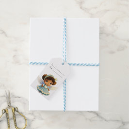 Etiqueta Para Presente Crie Sua Própria Garota Anjo Afro-Americana