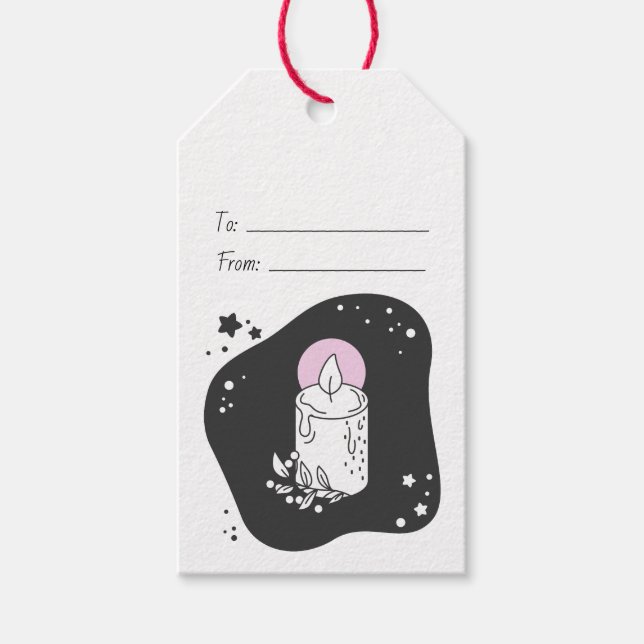 Etiqueta Para Presente Crie Sua Própria Vela de Natal Retrô (Frente)