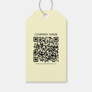 Etiqueta Para Presente Crie um Código QR Amarelo Claro
