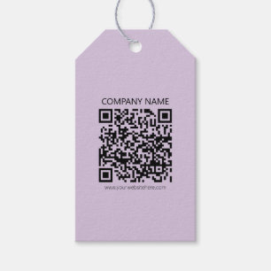 Etiqueta Para Presente Crie um Código QR Lilás Lavanda Claro