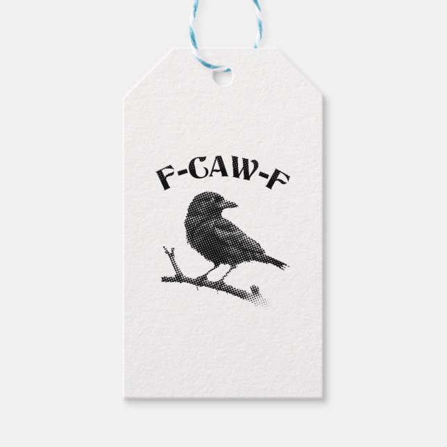Etiqueta Para Presente Crow F-CAW-F Halloween (Frente)