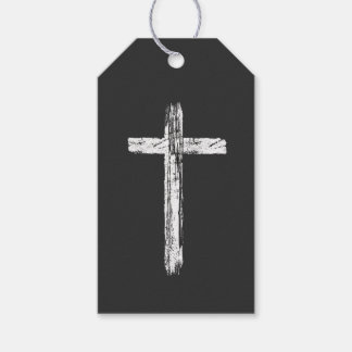 Etiqueta Para Presente Cruz Grunge Cristã