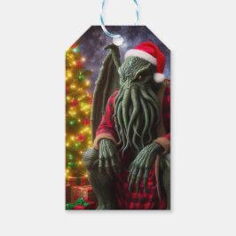 Etiqueta Para Presente Cthulhu Feliz de natal de Creepmas Cthulhumas
