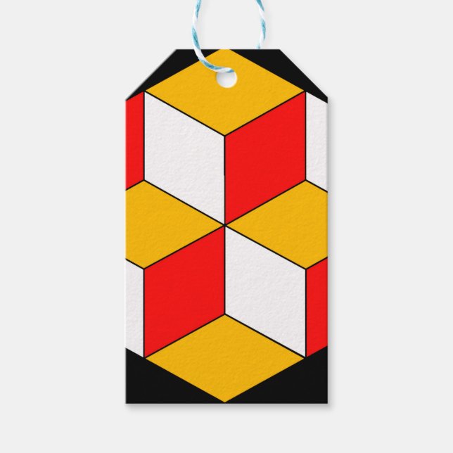 Etiqueta Para Presente Cubos 3d (Frente)