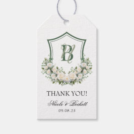 Etiqueta Para Presente Cume de Flores Brancas Obrigado Casamento