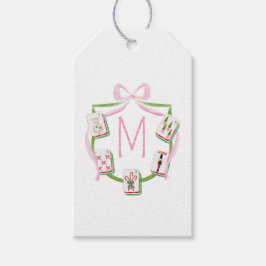 Etiqueta Para Presente Cumeeira de Férias Preppy Mah Jongg e Laço