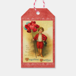 Etiqueta Para Presente Cumprimentos do balão dos namorados do vintage qu