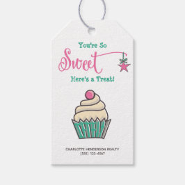 Etiqueta Para Presente Cupcake bonito Aqui está um presente de Natal