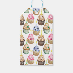 Etiqueta Para Presente Cupcakes da aguarela