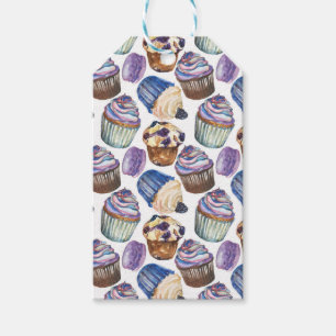 Etiqueta Para Presente Cupcakes de aquarela