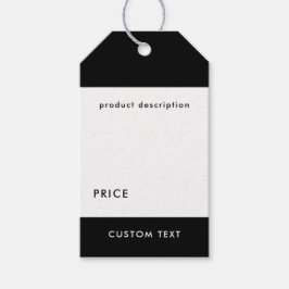 Etiqueta Para Presente Custom Modern Minimalist Black QR Code Price Tag