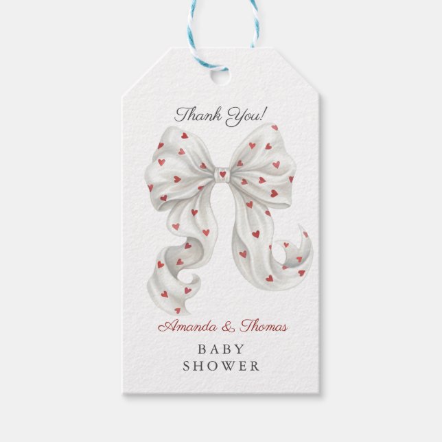 Etiqueta Para Presente Cute Aesthetic Baby Shower Thank You (Frente)