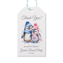 Cute Baby Penguin Winter Gender Party Favor