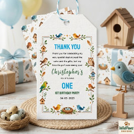 Etiqueta Para Presente Cute Birds 1st Birthday – Fun Kids Party
