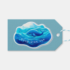 Etiqueta Para Presente Cute Blue Whale, personalized