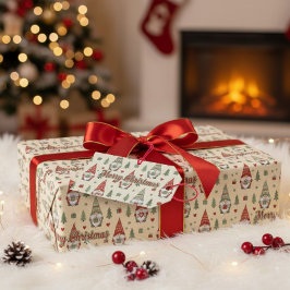 Etiqueta Para Presente Cute Christmas Gnome Gift Tag