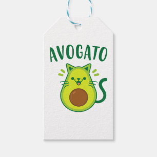 Etiqueta Para Presente Cute Cinco de Mayo Avogato Avocado Cat Funny Avoca