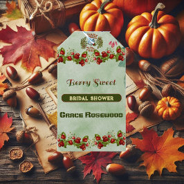 Etiqueta Para Presente Cute Follhagem de Outono Doce Churrasco de Noiva
