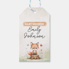 Etiqueta Para Presente Cute fox baby shower
