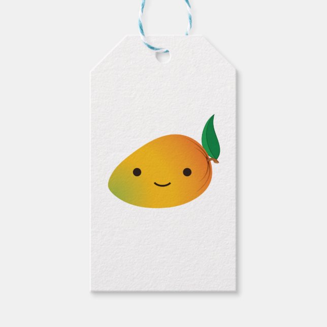 Etiqueta Para Presente Cute Kawaii sorrindo Mango (Frente)