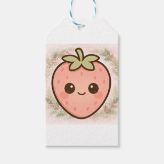Etiqueta Para Presente Cute Kawaii Strawberry Gift Tag