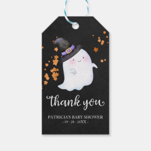 Etiqueta Para Presente Cute Little Ghost Halloween Baby Shower Obrigada