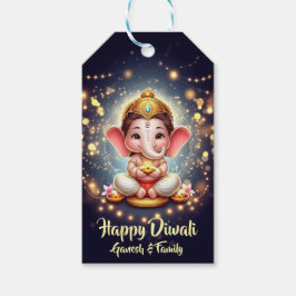 Etiqueta Para Presente Cute Lord Ganesh Diwali