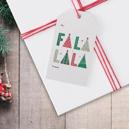 Etiqueta Para Presente Cute Modern Whimsical Fa La Holiday