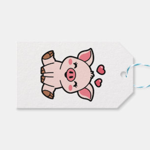 Etiqueta Para Presente Cute Piggy Bank