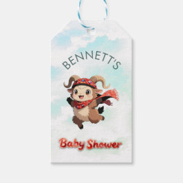 Etiqueta Para Presente Cute Ram Winter Baby Shower Favor Tag