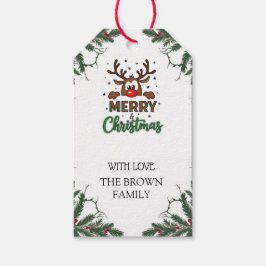 Etiqueta Para Presente Cute Reindeer Christmas Gift Tag Personalized tag