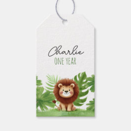 Etiqueta Para Presente Cute Safari Lion Birthday