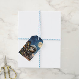 Etiqueta Para Presente Cute Skull Biker | Passeio ao Luar pelo Deserto